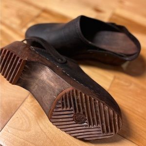 Swedish leather clogs size 6 - new